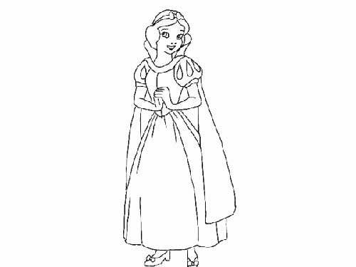 branca de neve para colorir
