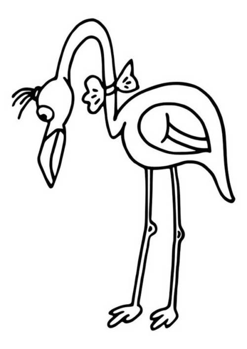 Desenhos Divertidos de Flamingo para Baixar e Pintar em Casa!