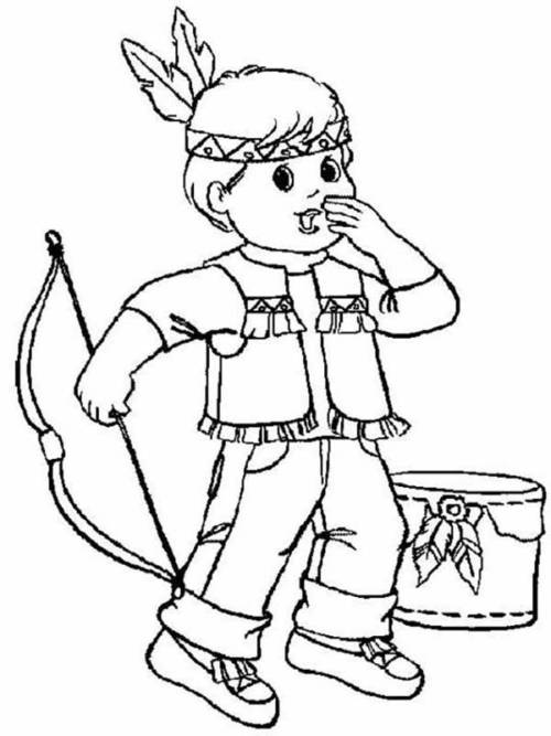 desenho de índio para colorir os mais legais