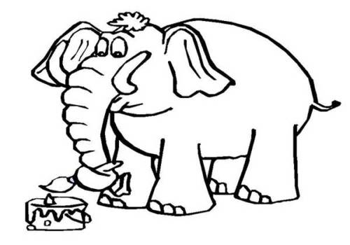 desenhos de elefantes para colorir
