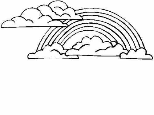 no céu fotos de desenho de arco íris