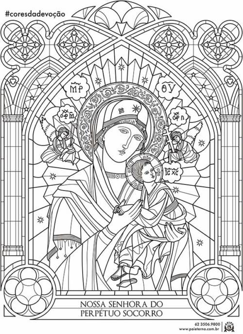 49 Desenhos de Nossa Senhora para Crianças Pintar em Casa!