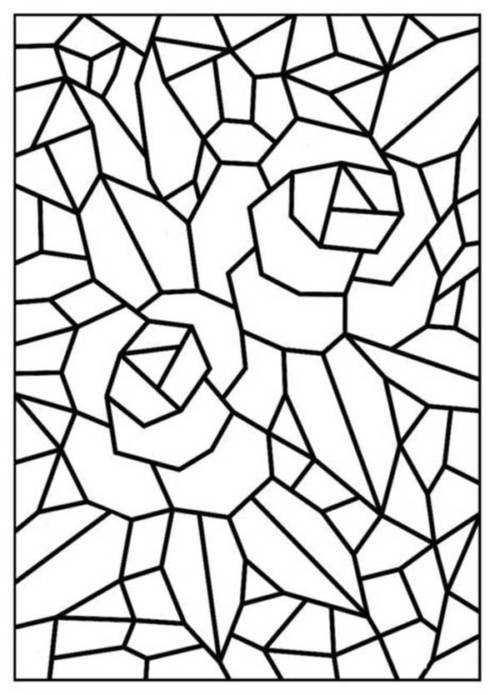 rosa desenhos de quebra cabeça