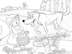 67 Desenhos Infantis da Chapeuzinho Vermelho para Colorir/Pintar