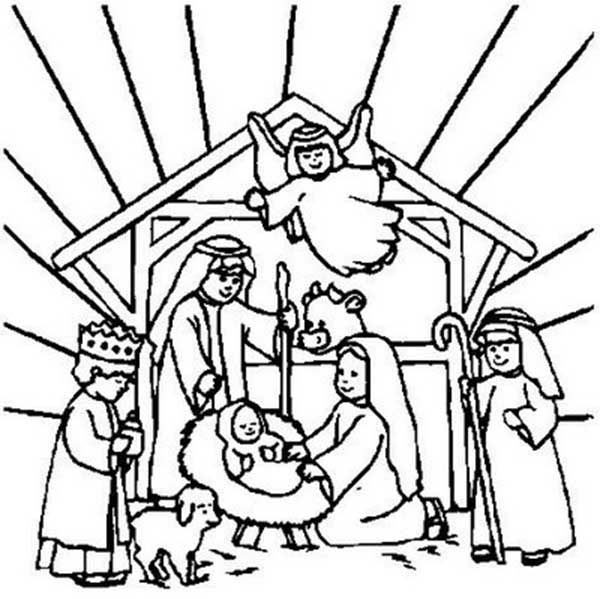 menino jesus desenhos para Escola Dominical para colorir