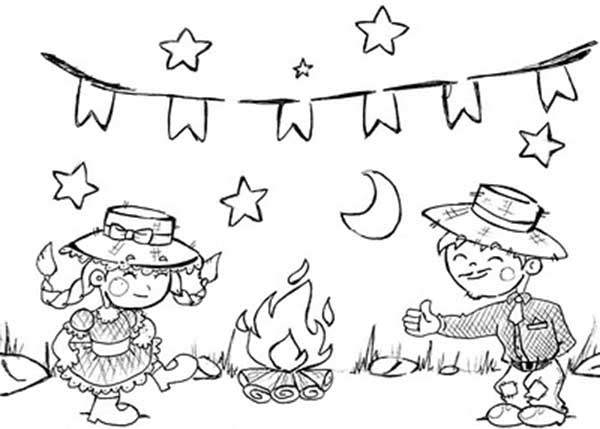65 Desenhos de Festa Junina para Colorir/Pintar em Casa! [Didáticos]