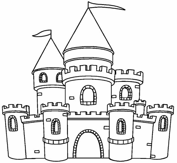 Desenhos dos Castelos para colorir
