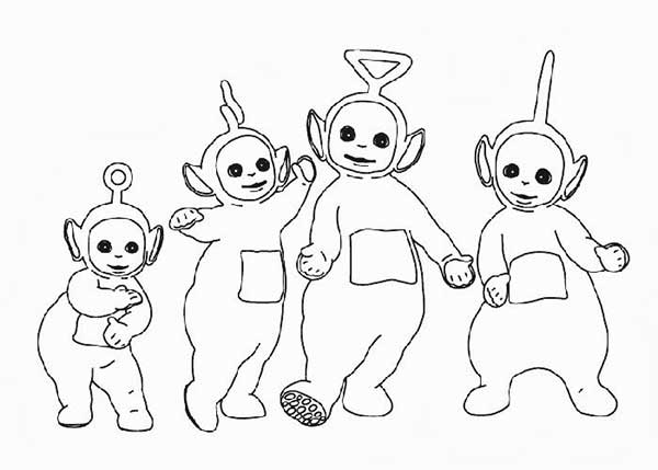 Desenhos dos Teletubbies 3 quatro personagens