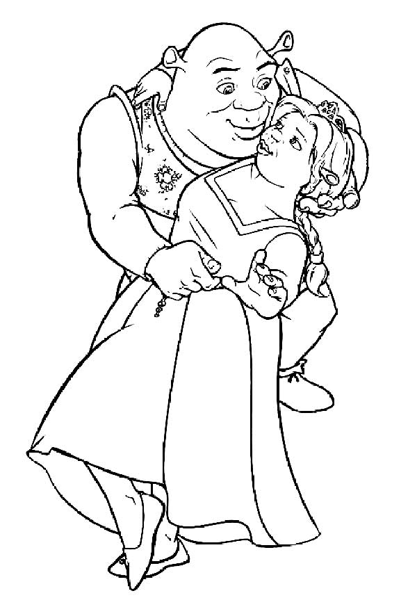 Shrek para pintar do filme