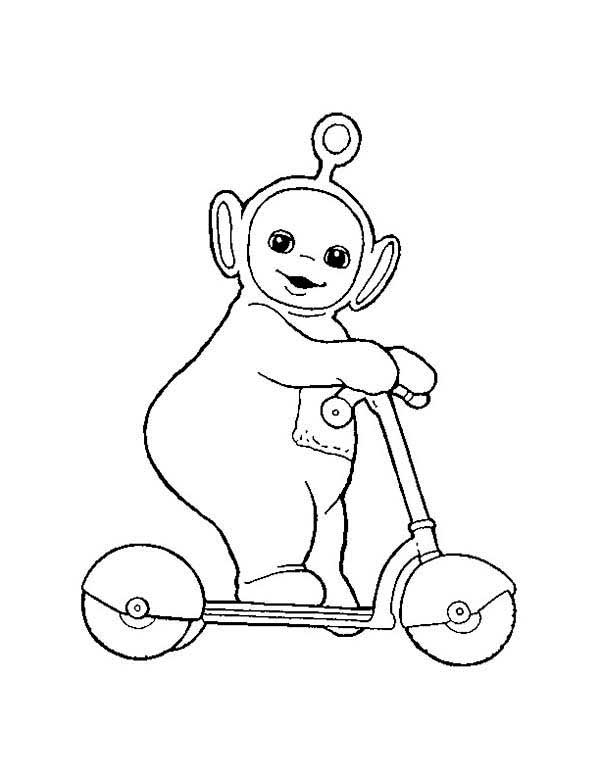 patinete Desenhos do Teletubbies