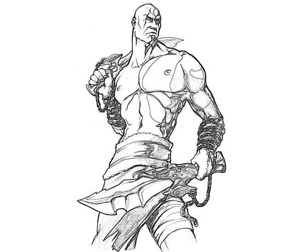 desenho do kratos