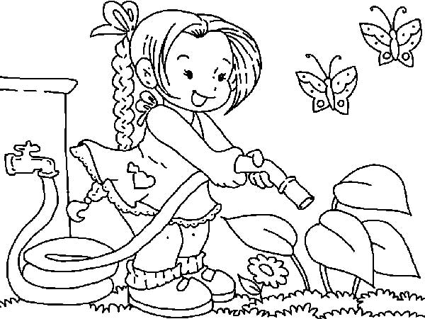 regando o jardim desenhos de jardins