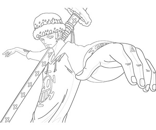 One Piece 4 pirata para pintar