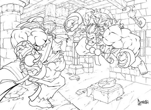 Street Fighter para pintar seleção manual