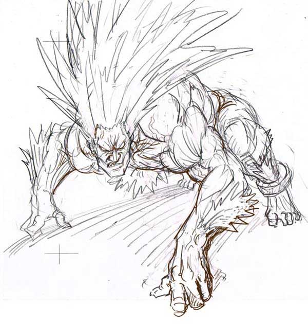 blanka para colorir jogo de lutadores