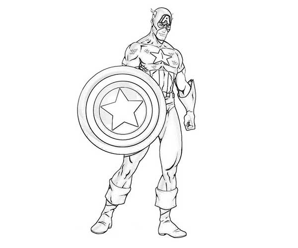 desenhos para colorir do Capitao America