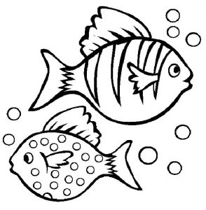 35+ Desenhos de Animais Aquáticos para Imprimir e Colorir/Pintar