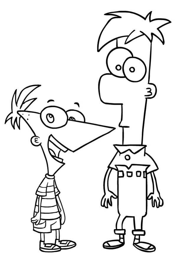 87+ Desenhos Infantis do Phineas e Ferb para Imprimir e Colorir