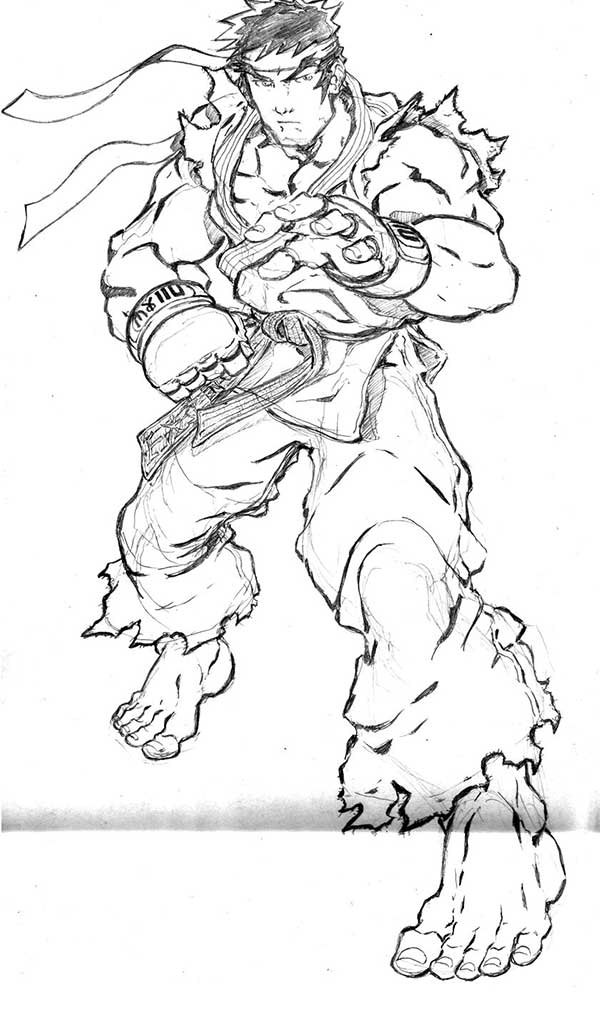 ryu para pintar Street Fighter