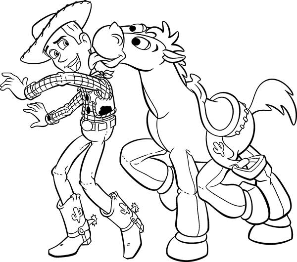 woody e seu cavalo para pintar