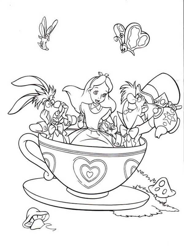 87 Desenhos da Alice no País das Maravilhas para Imprimir e Colorir