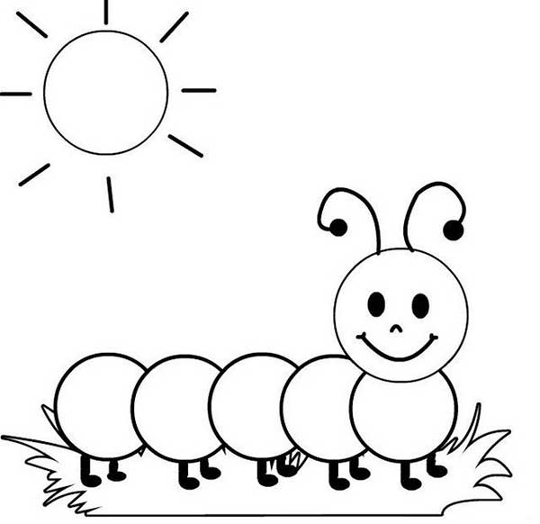 com sol 1 Desenhos de Lagartas