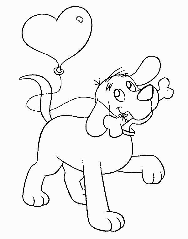 Clifford para imprimir com coração