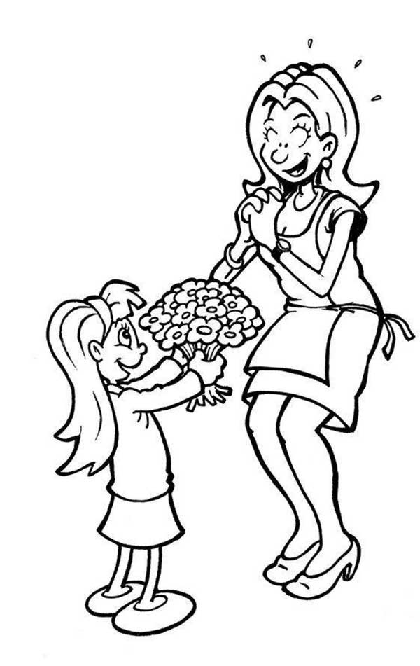 dando flores