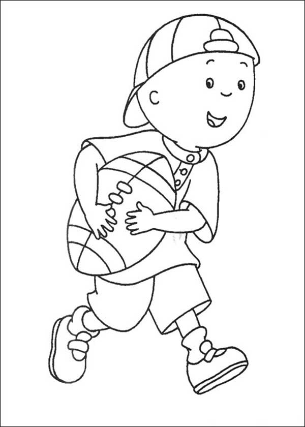 caillou praticando esportes
