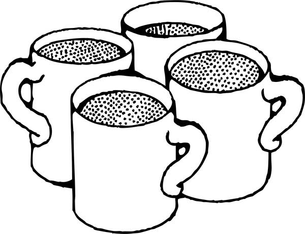 desenho de xicara 1 Xícaras