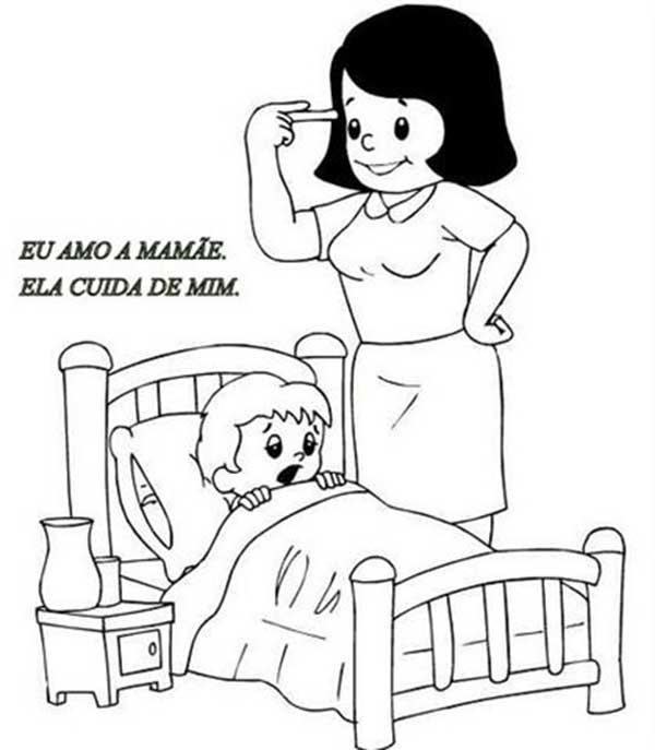 dia das mães para pintar