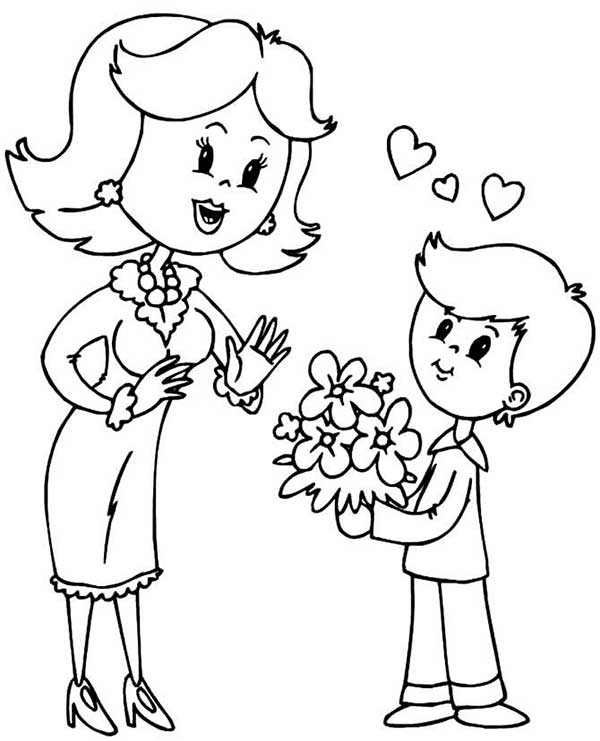 dia das mães para colorir