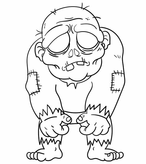desenhos de terror zumbi gordo