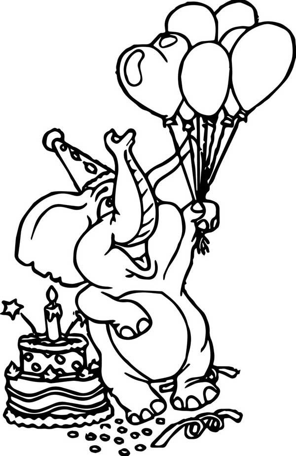 elefante fazendo festa