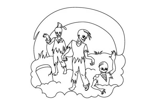 grupo de amigos zumbi