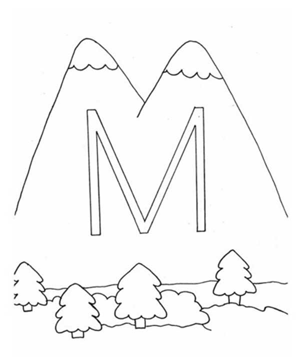 montanha para colorir natureza para colorir