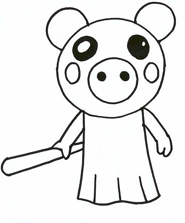 porquinho Desenhos de Roblox para pintar