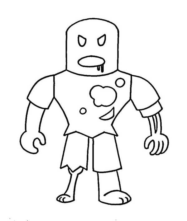 zumbi 1 Desenhos de Roblox para colorir
