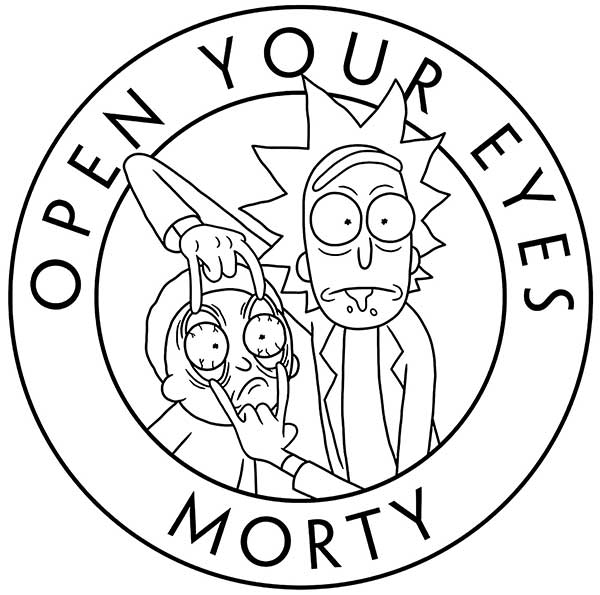 Rick e Morty para colorir em inglês