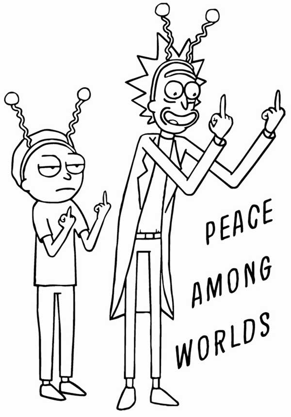 Rick e Morty para pintar passa tempo