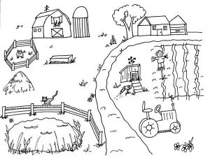 25+ Desenhos de Zona Rural para Imprimir e Colorir/Pintar