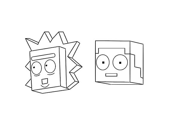 de lego 1 Rick e Morty para pintar