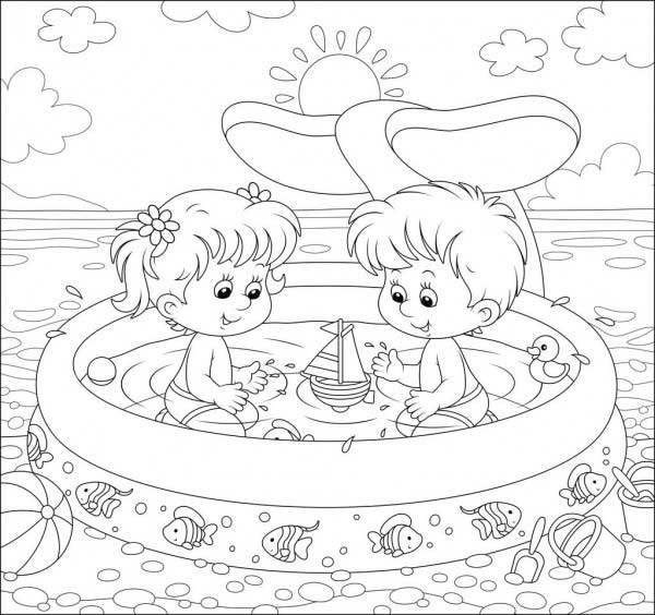 na piscina na piscina