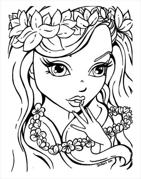 princesa para colorir