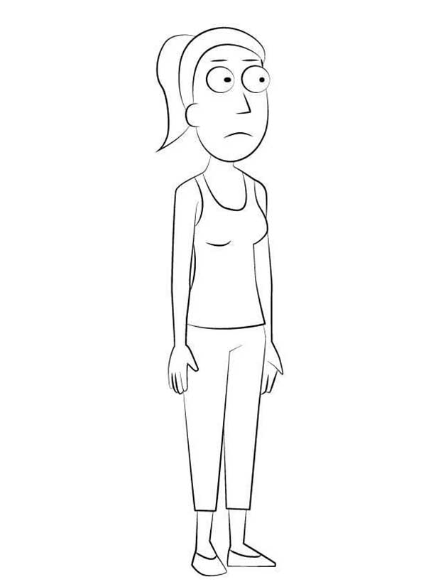 principais personagens desenhos de Rick e Morty para imprimir e colorir