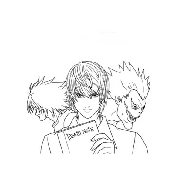 67+ Desenhos do Death Note para Imprimir e Colorir