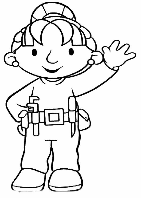 acenando 1 desenhos de Bob, o Construtor