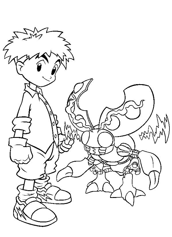 atividades para salvar Digimon para colorir