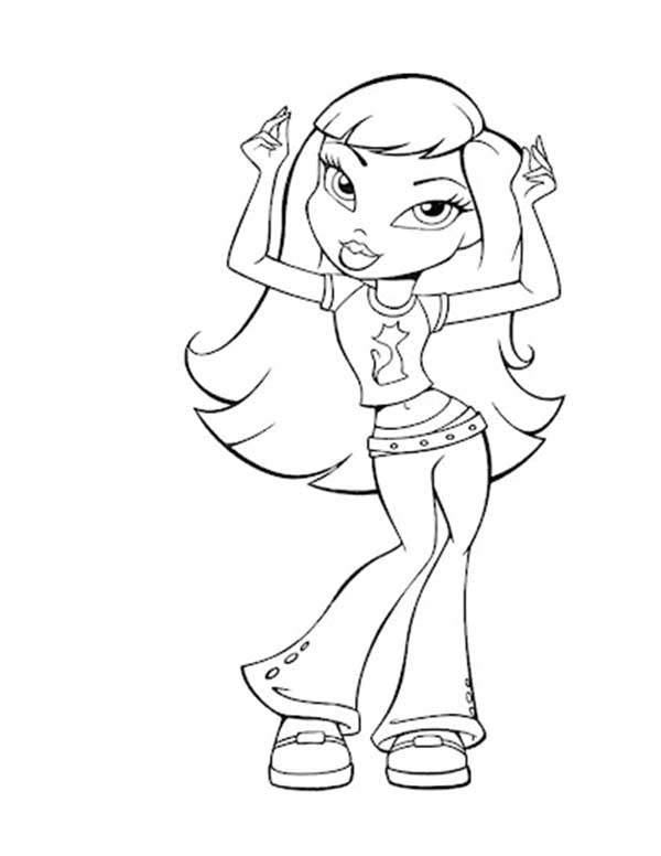 bratz para colorir fashion