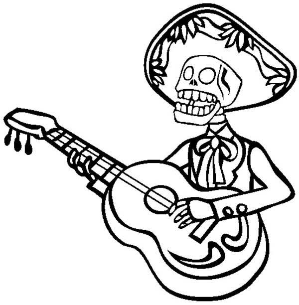 caveira tocando